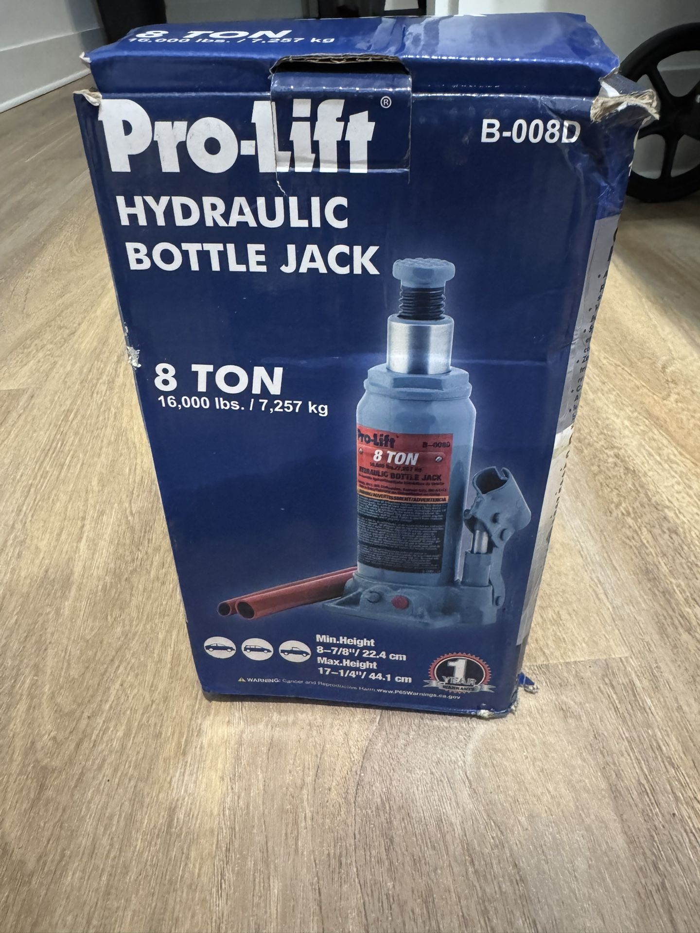 Hydraulic Bottle Jack 8 Tons