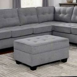 New sectional with ottoman