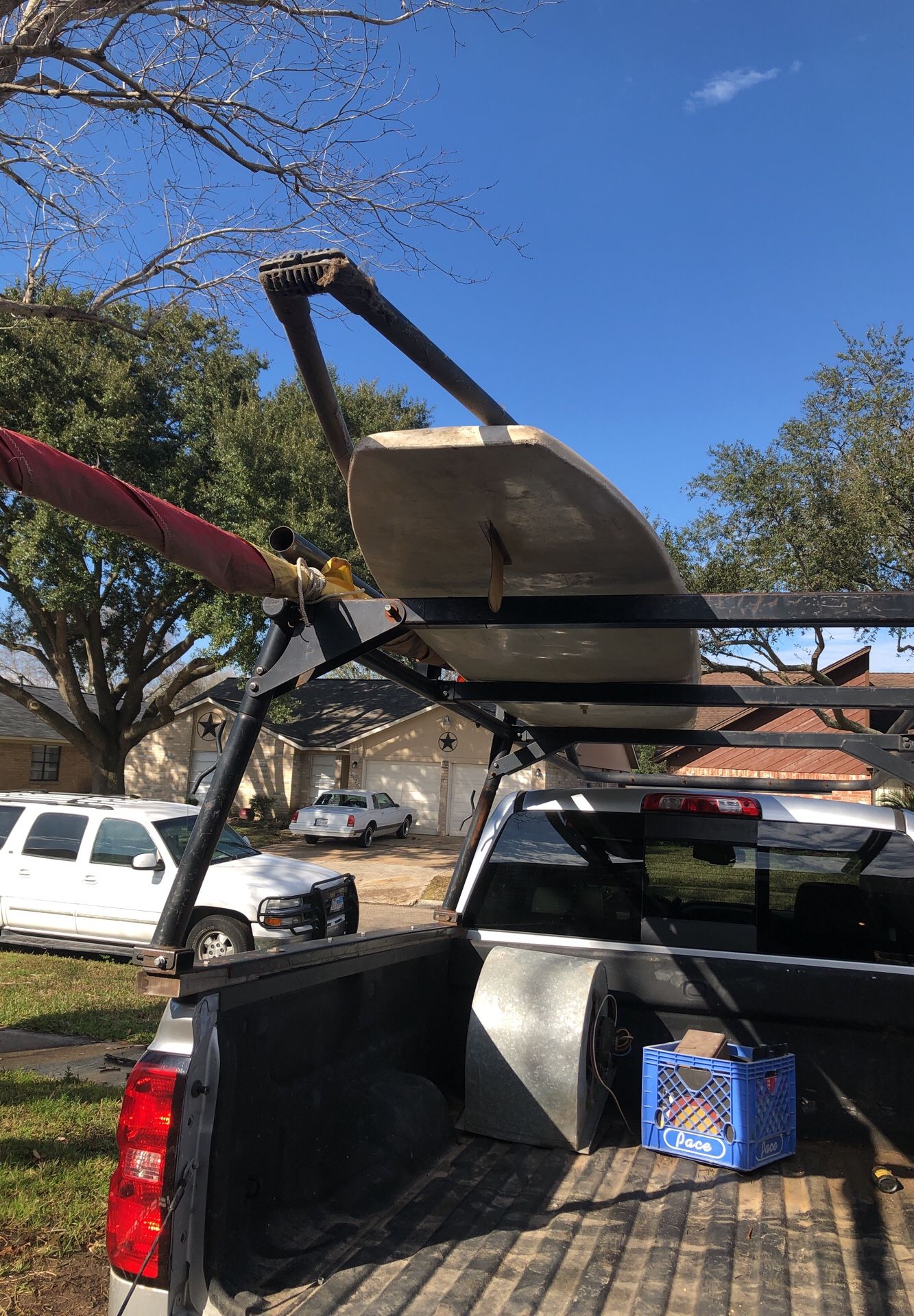 Old surfboard missing one piece goes in middle