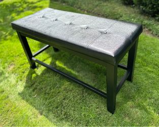 Black PU Counter Height Bench