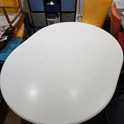 White Dining Table With Extension 