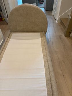 Upholstered  Soft frame Luna Toddler Bed Frame with Arched Headboard