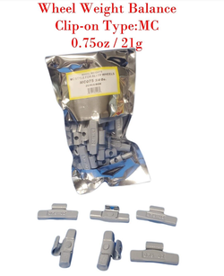 100 Pieces CLIP-ON Wheel Weight Balance 0.75oz 3/4oz AW075oz Zing Lead Free