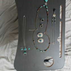 turquoise misc jewelry some are real silver 