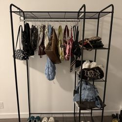 metal multi shelf hanger rack
