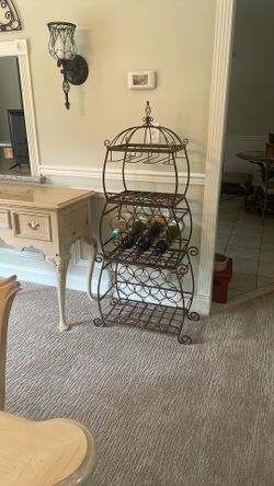 Metal Wine Bottle/glass Decorative Stand 