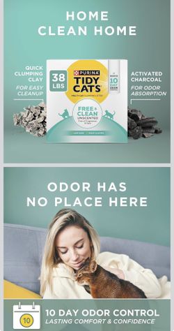 Purina Tidy Cats Free and Clean Unscented Cat Litter - 38 lb. Box