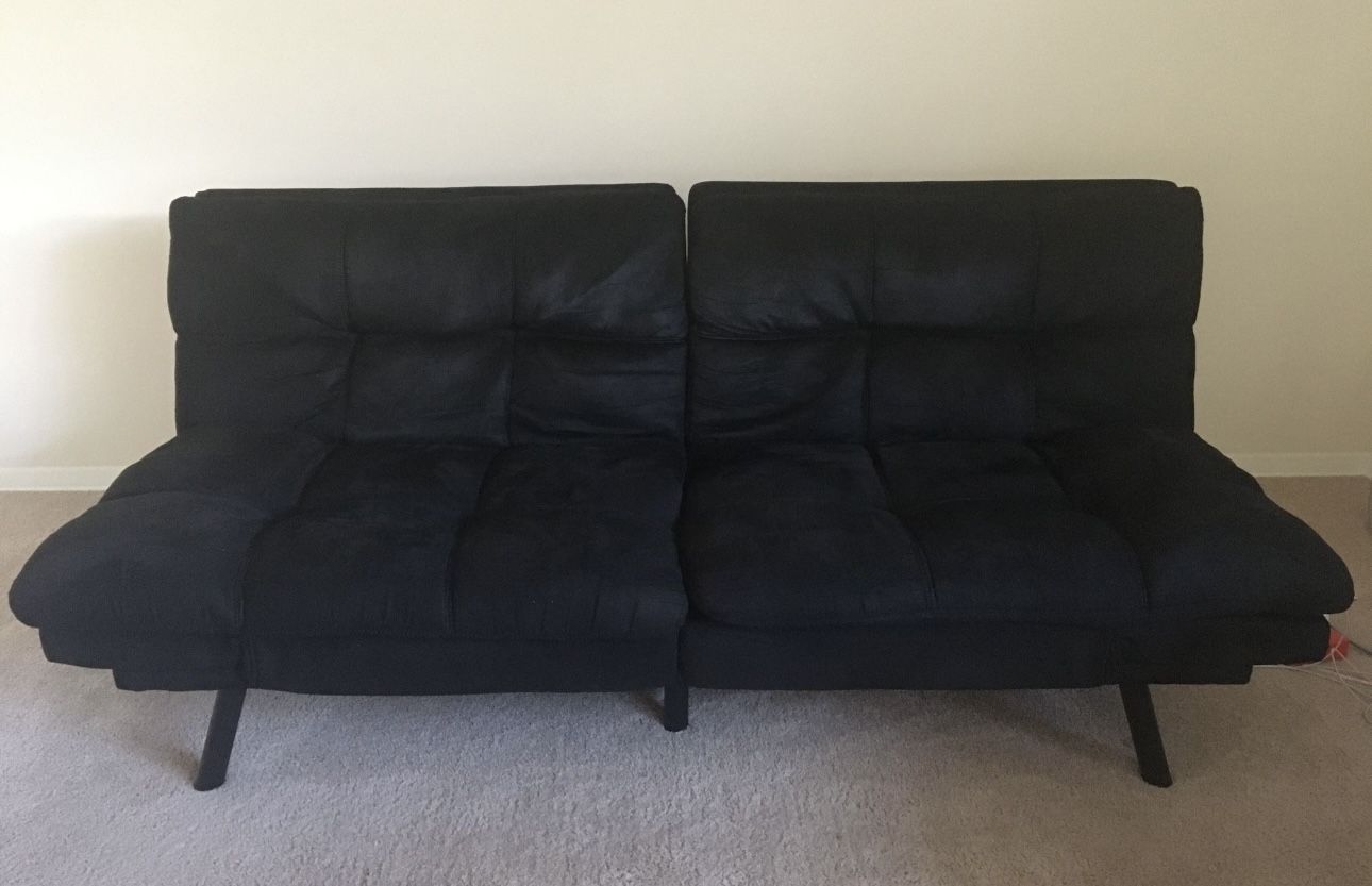 Mainstays Memory Foam Futon, Black, 72”
