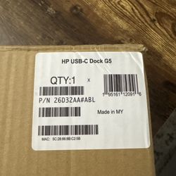 HP USB-C Dock G5 Docking Station with 120W AC Adapter (P/N 26D32AA#ABL / 5TW10AA#ABA)