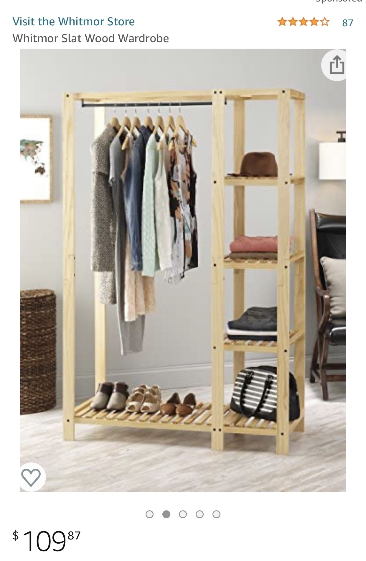 Wardrobe Clothes rack /wooden Closet