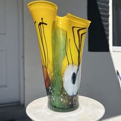Mihai Topescu Art in Glass Flower Vase