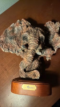 MARKA Sculpture RESIN African ELEPHANT  HEAD