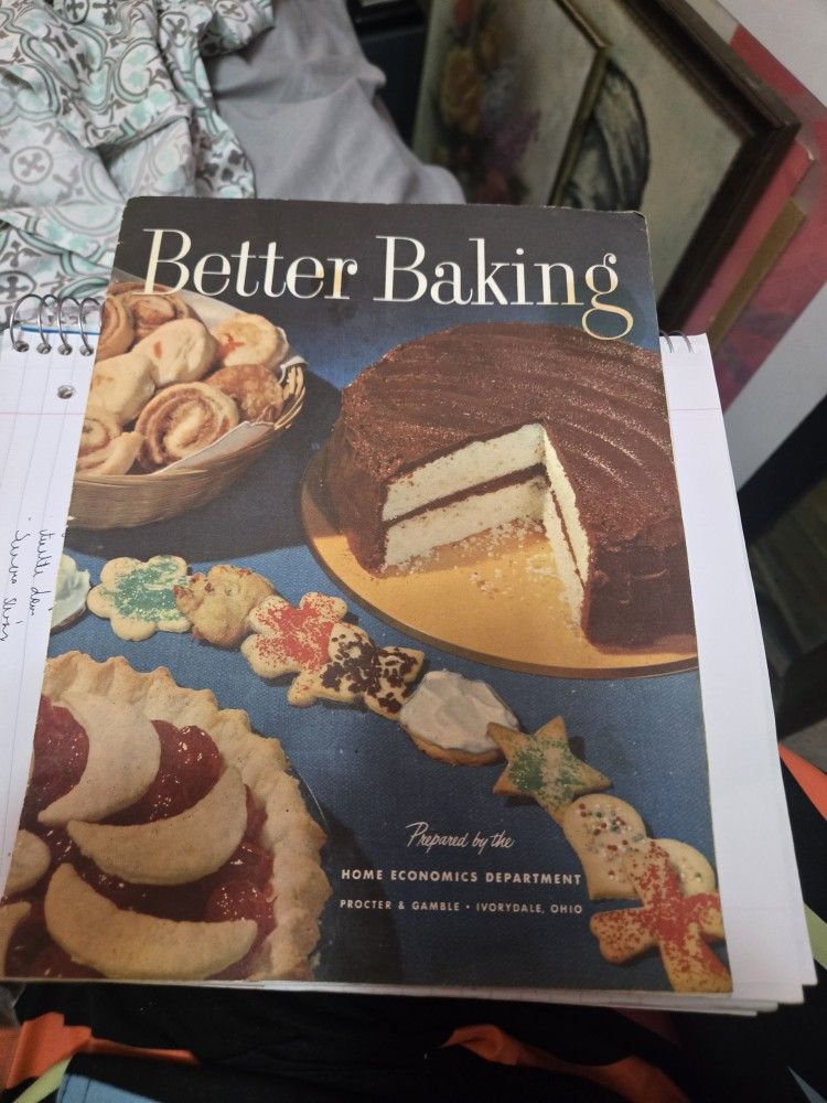 VINTAGE 1950's Crisco Better Baking Cookbook Proctor & Gamble Ivorydale Ohio