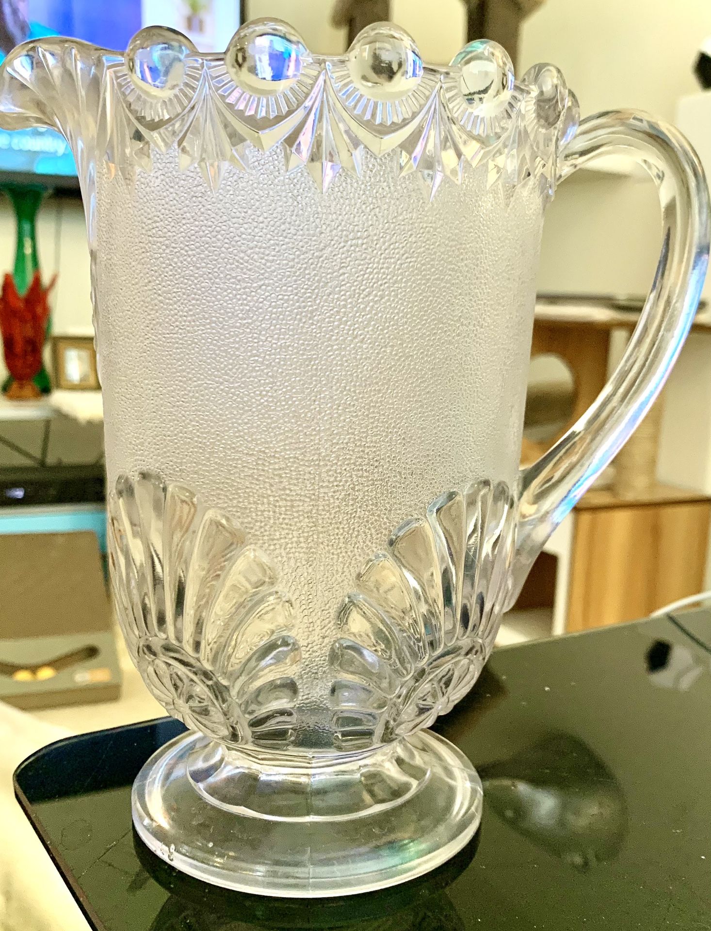 Westmoreland Shell and Jewel Pitcher From 1893