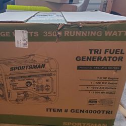 Sportsman Tri Fuel Generator NEW!