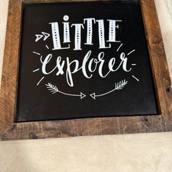 decorative framed sign. 