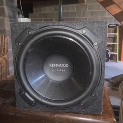 Kenwood Excelon KFC-XW120 400 Watts Single Voice Coil 4 Ohm 12" Car Subwoofer With 1000 Watt AMP & All Coresponding Wires Pre Installed 