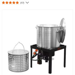 Outdoor Seafood Boil Post And Burner Set