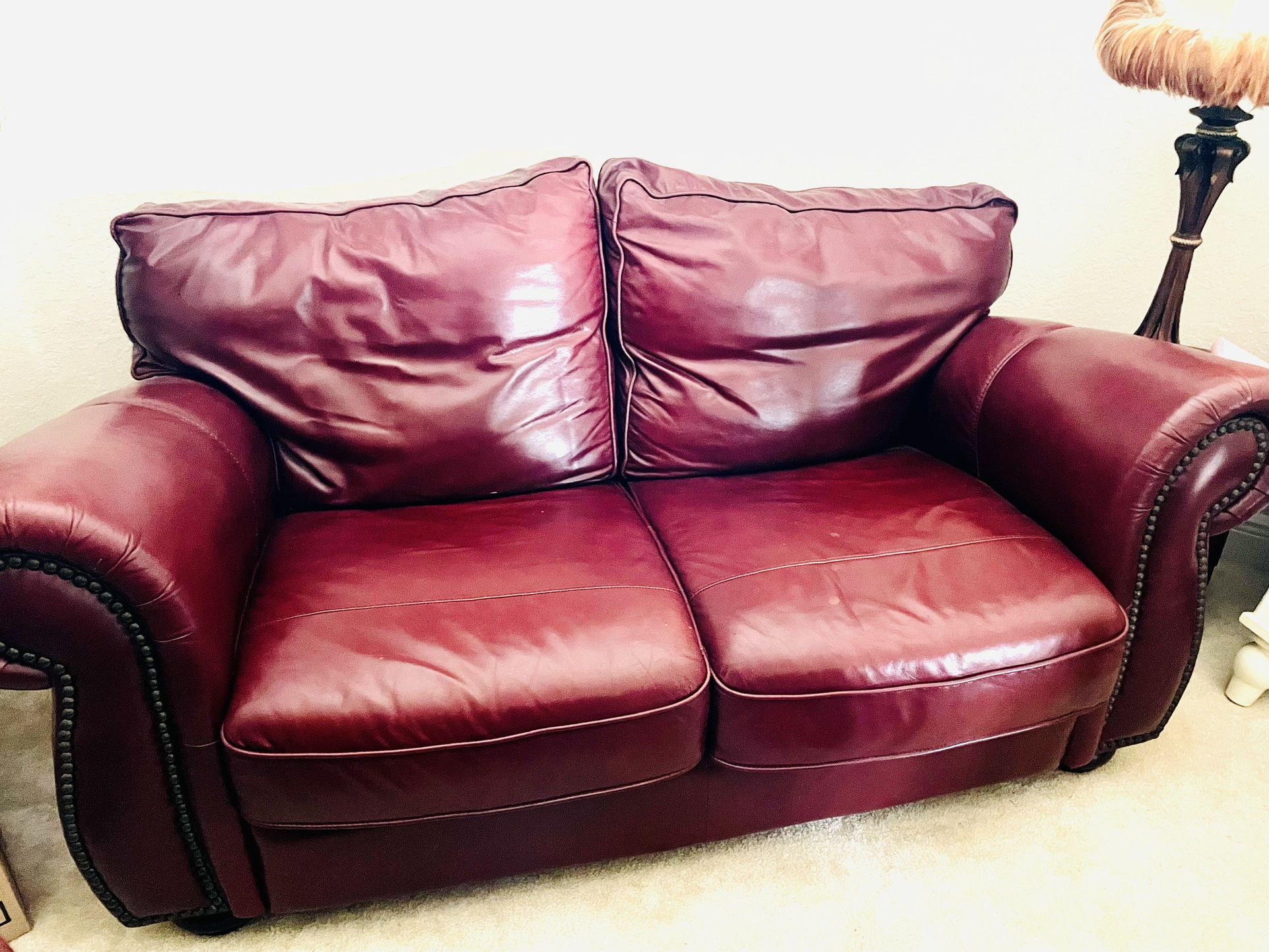 Leather Loveseat