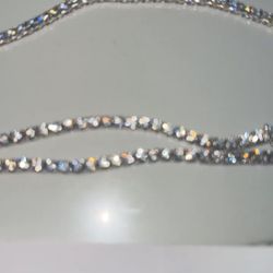 Silver 20in 4mm moissanite chain. Will Pass Diamond Tester!