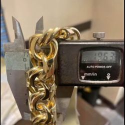 10k 155g gold chino link bracelet