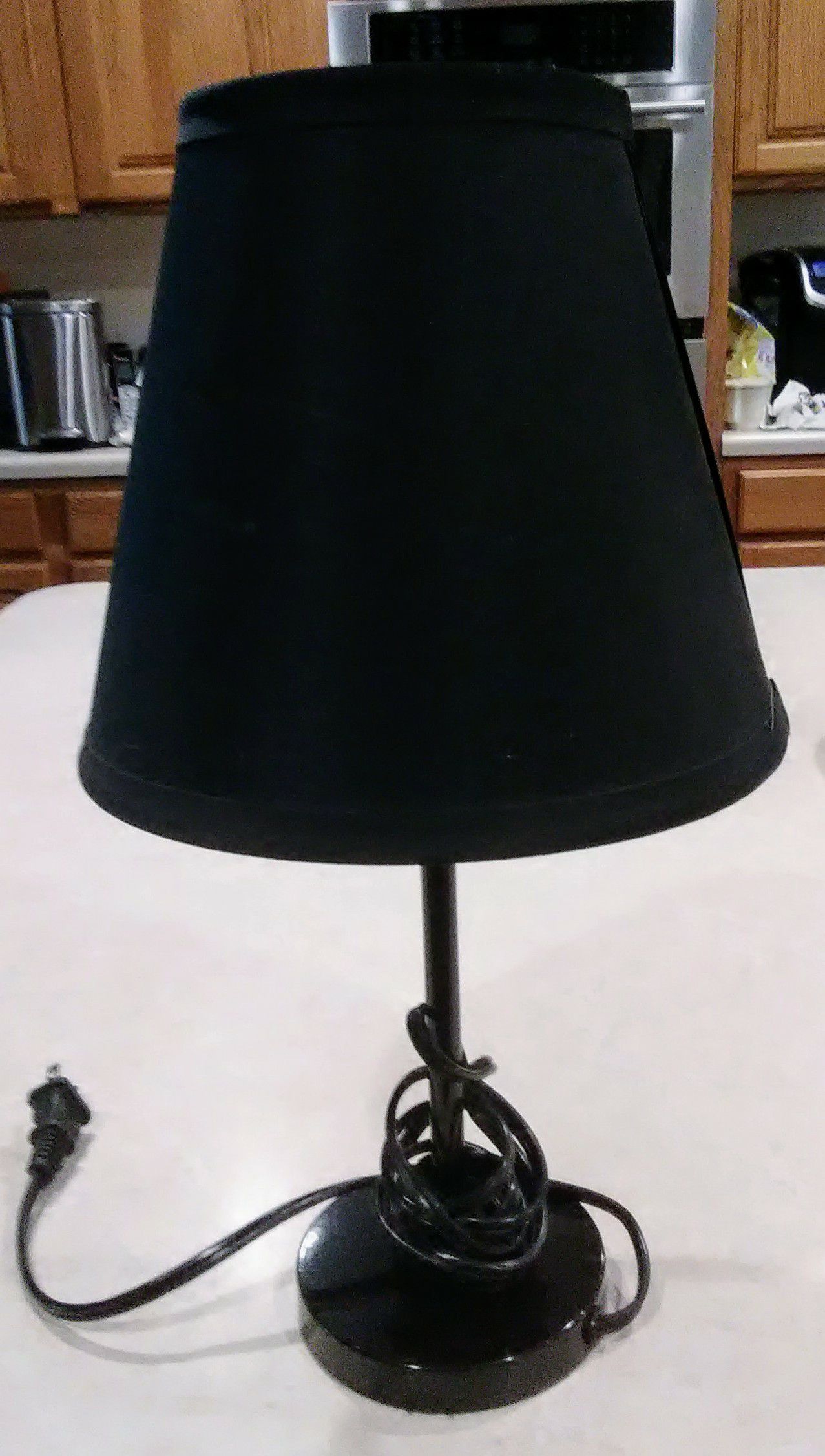 15" desk lamp, black