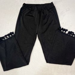 Black Fringe Pants 