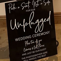 Unplugged Ceremony Sign 