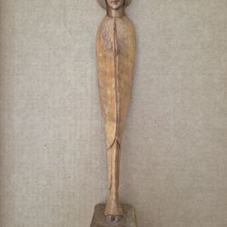 Vintage Hand Carved Madonna Statue 