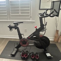 PELOTON bike w/ Weights AND Men’s/Women’s Shoes!