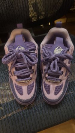 purple LV shoes