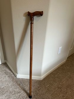 Wooden walking cane