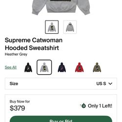 Supreme Catwoman Hooded Sweatshirt Size Small