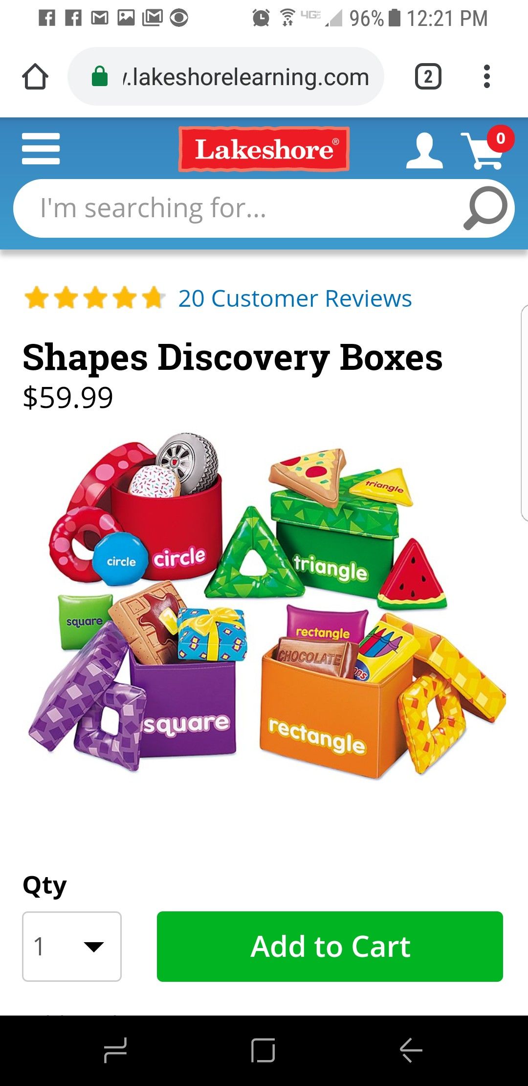 Lakeshore Shapes Discovery boxes