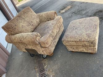 Nice, comfy chair and ottoman