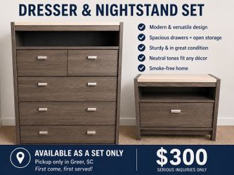 Dresser & Nightstand Set (Pickup Only – Greer, SC)