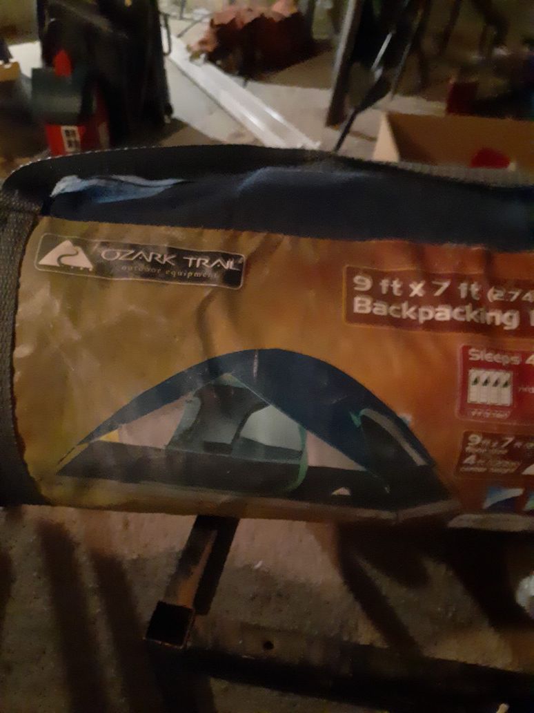 Backpack tent used three times
