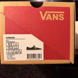 Black Vans 9Mens/ 10.5 Womens NEW