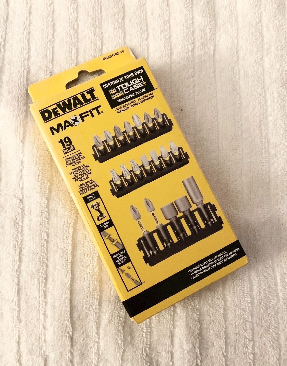 DeWALT MAXFIT 1" & 2" Carbon Steel 19 Piece Driving Bit Set DWABYTMF-19