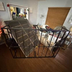 Full Size Metal Bed With Bunkie Board