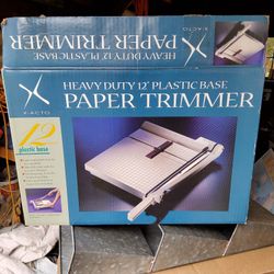X-ACTO 12 INCH HEAVY DUTY PAPER CUTTER, OPEND BOX 
