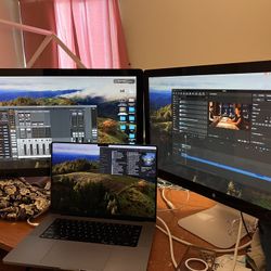 Apple Studio Monitors Two 27 Inches 