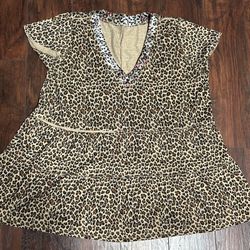 Women’s Xl Cute Xl Cheetah Top