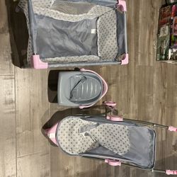 Doll Stroller & Bed