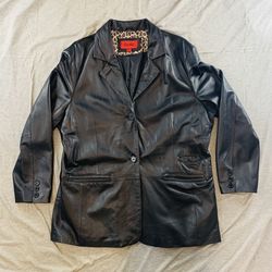 Excelled Collection Women’s Extra Large XL Jacket Black Genuine Soft Leather USED