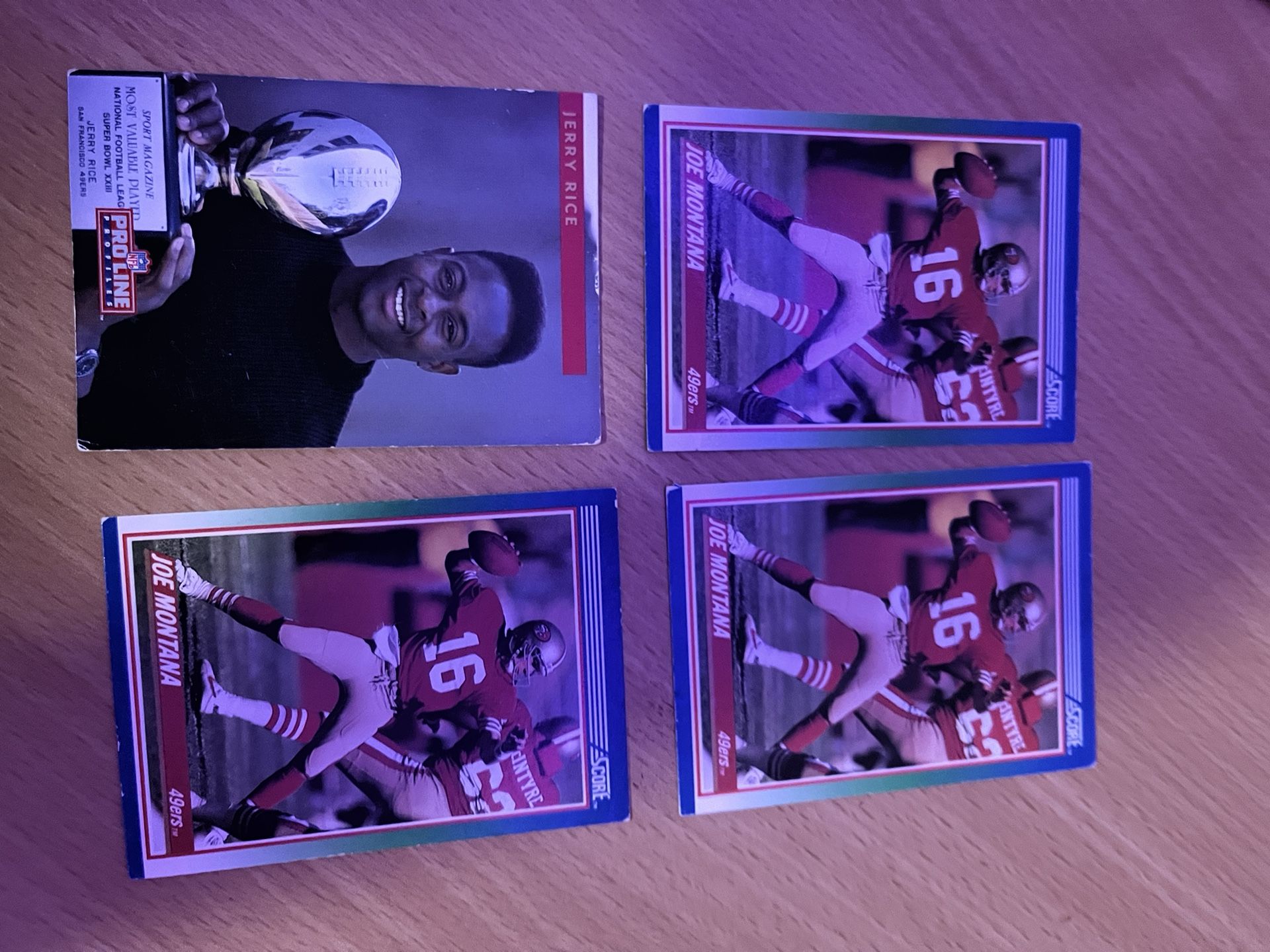 Joe Montana And Jerry Rice Cards