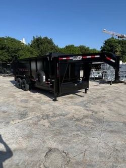 AMP 7 x 16 High Side Gooseneck Dump Trailer 16k