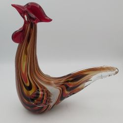 Vintage Art Glass Rooster 