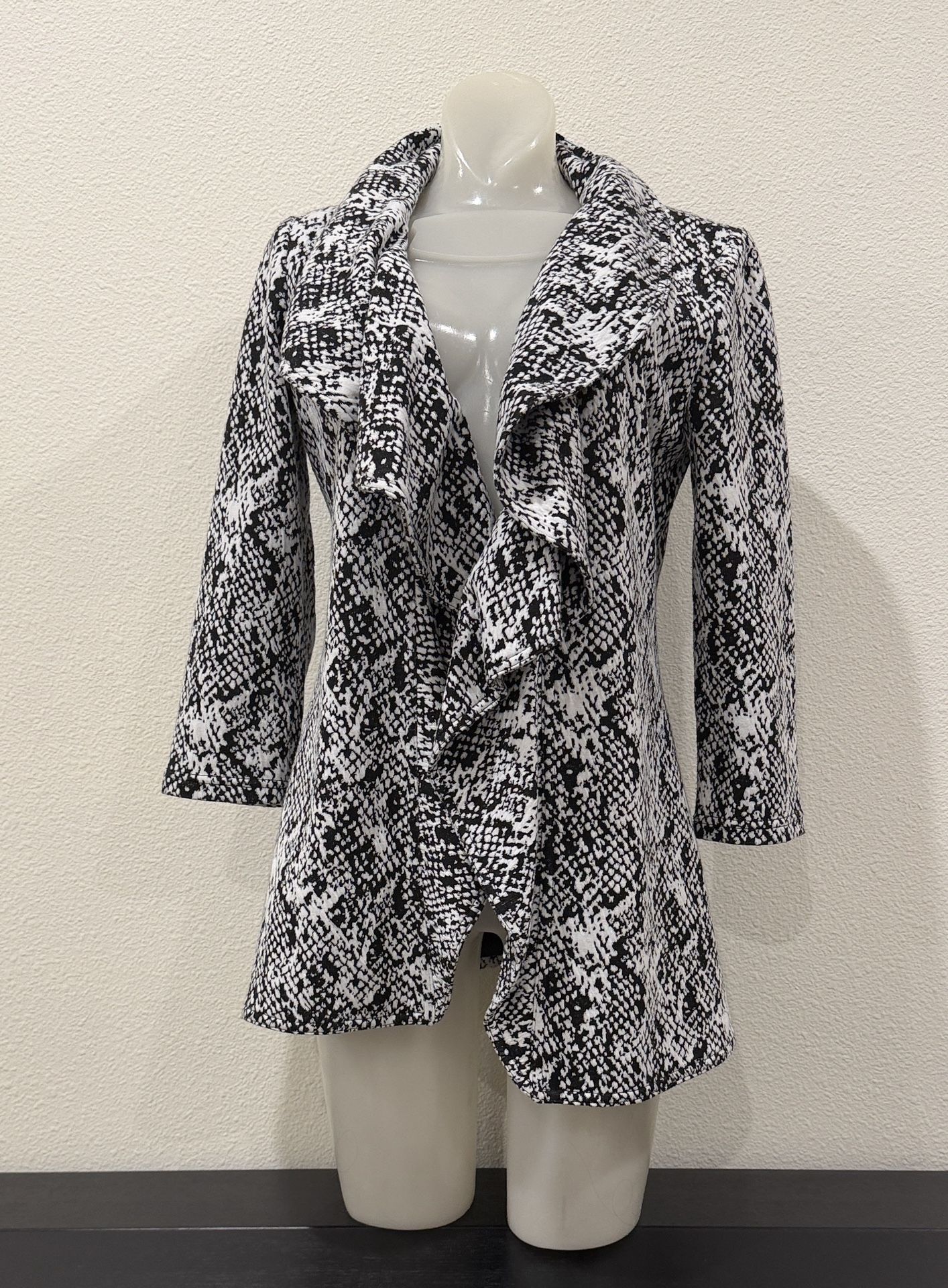 Calvin Klein Women's Black and White Jacket size 0