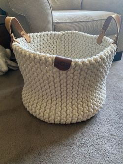 Large Tulum UGG Chunky Rope Storage Basket